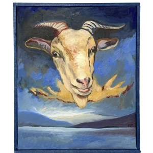 Goat Moon - 2026, oil on linen, 10 x 12 inch