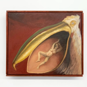 The Pelican's dream - 2026, oil on linen, 10 x 12 inch